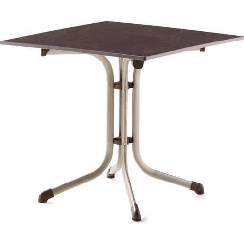 Klapptisch >Boulevard< in Schiefer Mocca, vivodur ® - 80x73x80cm (BxHxT)
