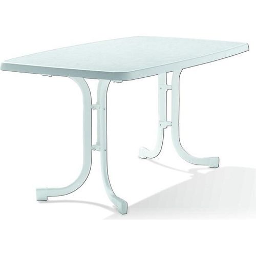 Klapptisch >Boulevard< in Mamor weiß, mecalit®-PRO - 150x72x90cm (BxHxT)