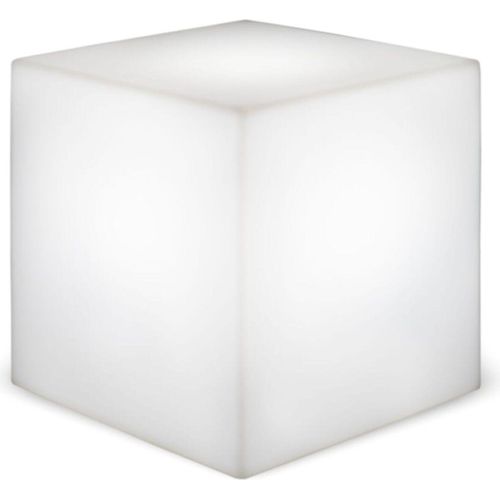 Stehlampe außen E27 IP65 B: 43 cm cm Weiß quadratisch 6500 K kaltweiß 600 lm Modern