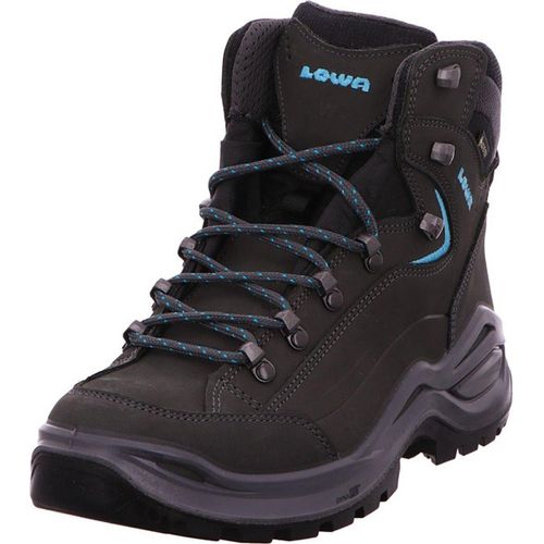 Lowa Damen Renegade Evo GTX Mid WIDE Wanderstiefel ASPHALT/TUERKIS 43.5