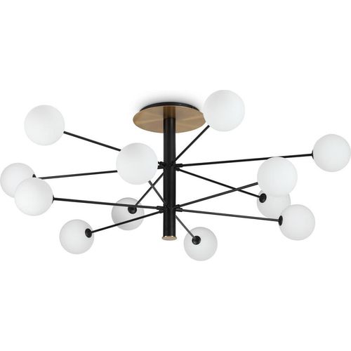 Deckenleuchte Industrial-Minimal Cosmopolitan Metall Schwarz 12 Lichter G9 3W 3000K