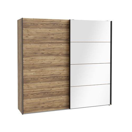 Schwebetürenschrank Hailey 1 Alpine Picea 220x211x62 cm LED, Ausführung:ohne Kranz, Dämpfungsbeschläge:mit Dämpfungsbeschlägen