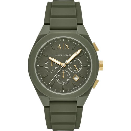 Armani Exchange AX4169 Chronograph Uhr Herrenuhr Edelstahl Chrono Datum grün