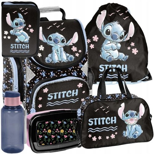 Schulranzen 6-tlg. Set für Mädchen & Jungen LILO & STITCH disney sticz – Paso Ranzen, Mäppchen, Tasche, Flasche, Frühstückstasche