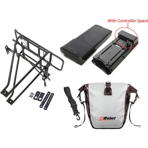 36V 11.6Ah 418Wh Li-ion Akku f¹r Kalkhoff Groove 7-G, Groove DE, Groove F3, Groove F3 3-G Nexus, Groove F7 mit Fahrradgep?cktr?ger & Fahrradtasche
