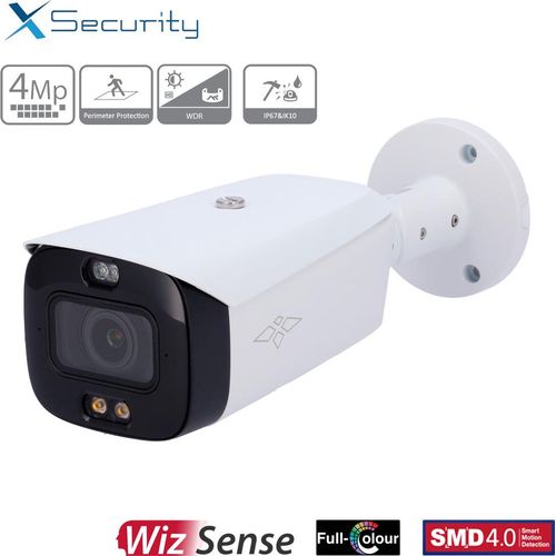 4 MP IP Bullet-Kamera X-Security mit KI, 2-Weg-Audio, Opt. Zoom und bis 50m Farbige Nachtsicht, TIOC 2.0