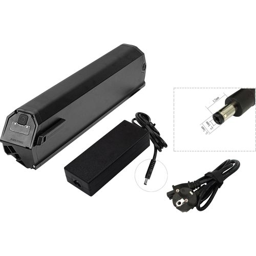 PowerSmart 48V 13Ah/624Wh Elektrofahrrad-Akku für NCM Milano +, Miami, Venice mit Ladegerät