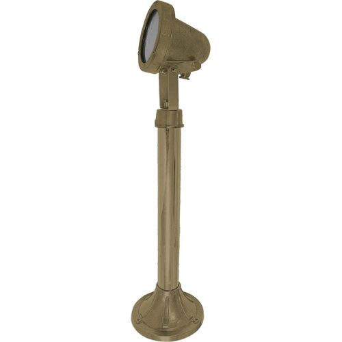 Außenleuchte Messing massiv Glas E27 IP64 53 cm hoch in Vintage Wegeleuchte