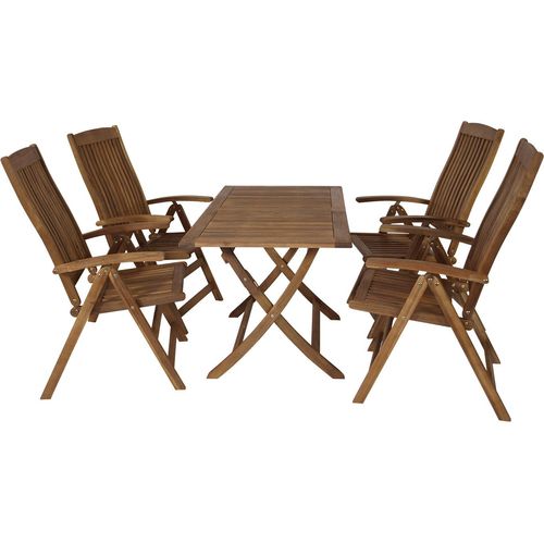 TPFGarden GARTENSET GARTEN-GARNITUR MENORCA 5-Teilig aus Akazienholz