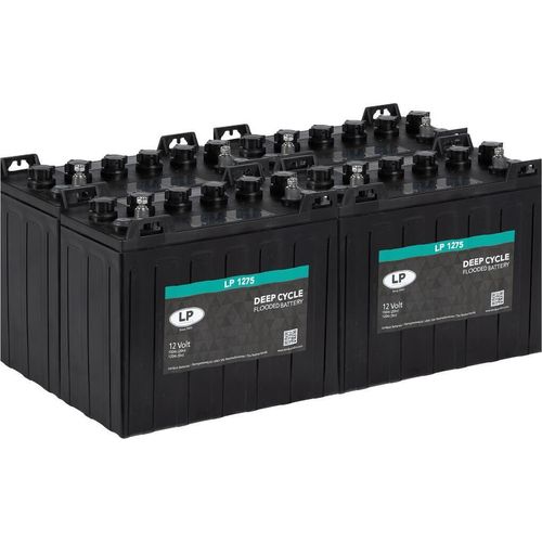 4x Traktionsbatterie Landport LP 1275 12V 150Ah kompatibel mit Arbeitsbühnen und Hebebühnen