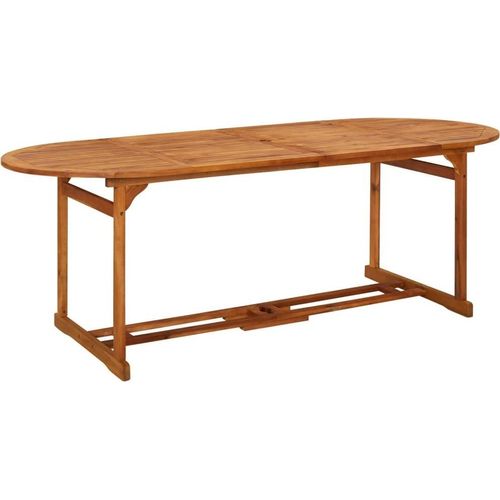 Garten-Esstisch 220x90x75 cm Massivholz Akazie