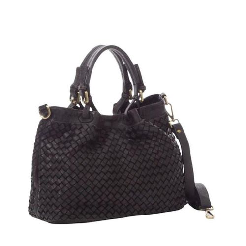 Handtasche Ronka Schwarz Designer Umhängetasche kleiner Shopper