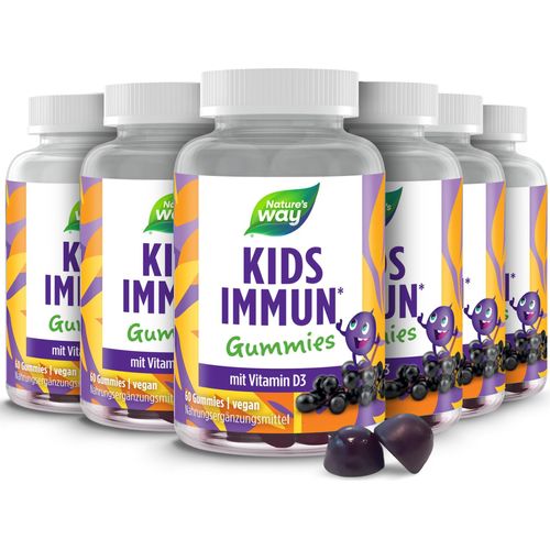 Nature's Way Kids Immun Gummies - mit Vitamin C, D3, Selen, Zink & Holunderbeeren-Extrakt