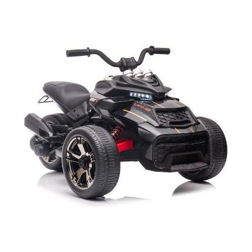 Kinder elektro dreirad Spyder12V trike mitt Gummireifen und bluetooth Schwarz
