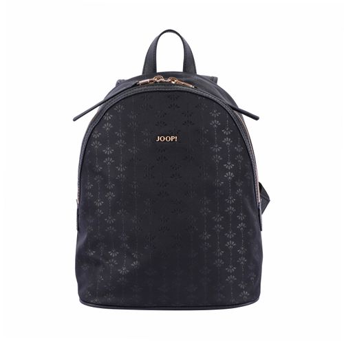Rucksack JOOP "collana tessuto enrica backpack svz", Gr. B/H/T: 22cm x 29cm x 15cm, schwarz, Nylon, Basic, Rucksäcke, Rucksack Damenrucksack Cityrucksack
