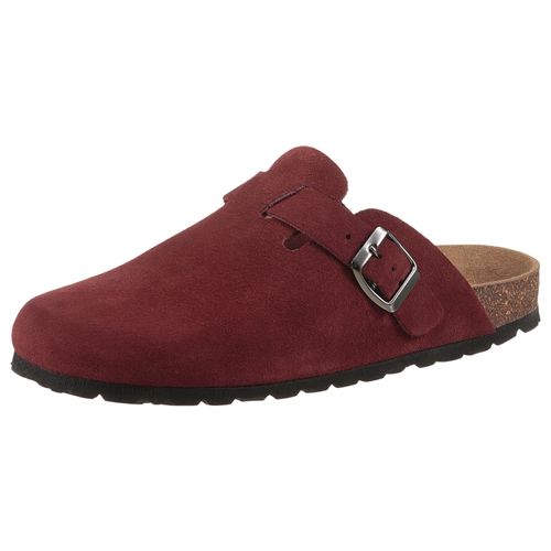 Clog ANISTON SHOES, Damen, Gr. 39, rot (bordeaux), Veloursleder, unifarben, klassisch, Schuhe, Hausschuh, Sommerschuh, mit ergonomischem Fußbett - NEUE KOLLEKTION