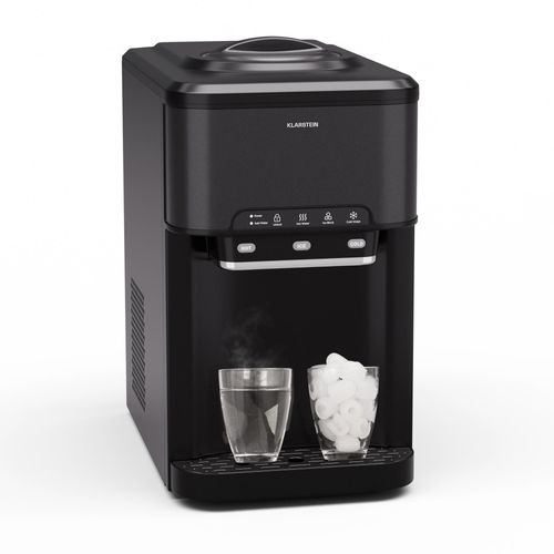 Klarstein Eiswürfelmaschine für Zuhause Camping Gastro, Schnelle Mini Eiswürfelmaschine Klein, Profi Eismaschine für Große Kleine Klare Eiswürfel, Selbstreinigend mit 3L Eiswürfelbehälter, 20kg/24h