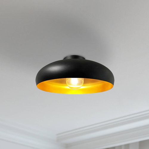 Deckenleuchte Olli, schwarz/gold Ø 40 cm, Metall, E27