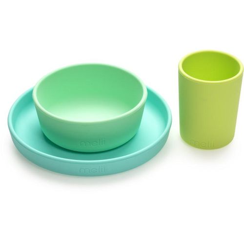 Melii Feeding Set dinnerware set Mint, Blue, Lime