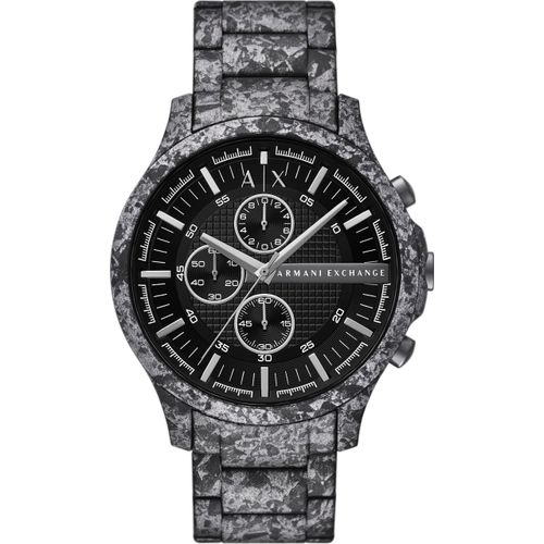 Chronograph ARMANI EXCHANGE, grau, Armbanduhren, Herren, Armbanduhr, Herrenuhr, Edelstahlarmband, analog, Stoppfunktion