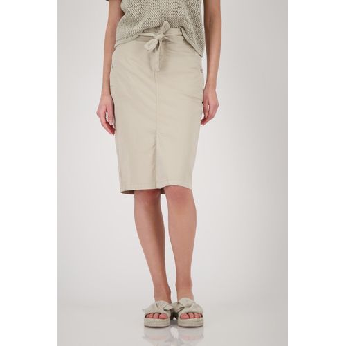 Cargorock MONARI, Damen, Gr. 40, beige, Web, Obermaterial: 98% Baumwolle, 2% Elasthan, unifarben, clean, modisch, regular fit knielang, Röcke, mit Bindeband