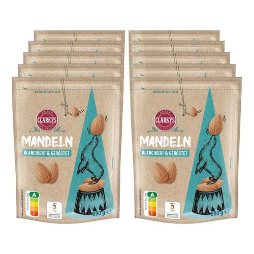 Clarkys Mandeln blanchiert 200 g, 10er Pack