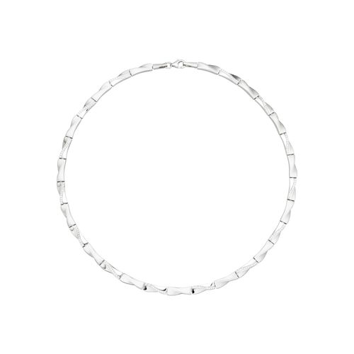 Collier JOBO, silber (silber 925), Halsketten, Damen, Silber 925 (Sterlingsilber), L: 45cm, 925 Silber mit 154 Zirkonia 45 cm