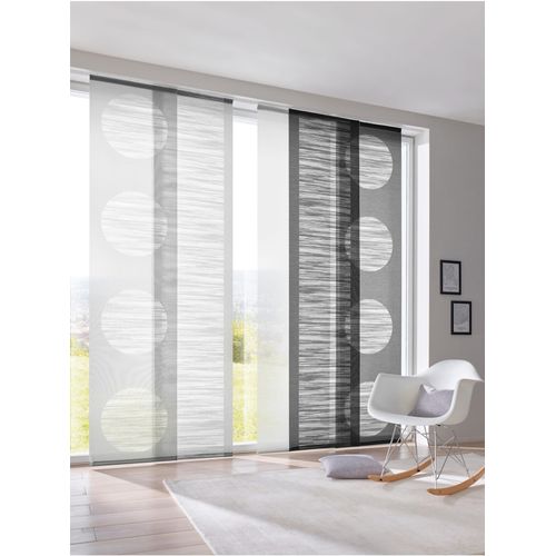 Schiebegardine HEINE HOME Gr. 4, grau (anthrazit), B:60cm H:245cm, Polyester, Gardinen