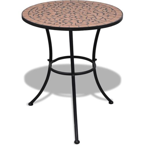 Bistrotisch Terrakotta-Rot 60 cm Mosaik