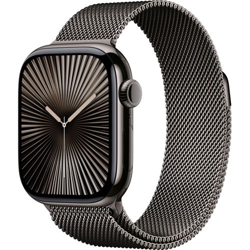 Apple Watch Series 10 42mm GPS+Cellular Titangehäuse Schiefer Milanaisearmband Schiefer