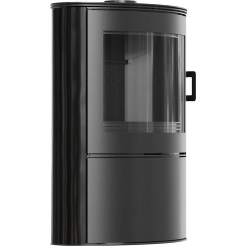 Kachelofen aus Stahl KRATKI AB/S/2 Ø 150 10 kW schwarz Kachel schwarz Verkleidung