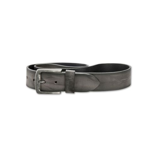 Ledergürtel BERND GÖTZ, Damen, Gr. 80, grau (anthrazit), Leder, unifarben, casual,modisch, Gürtel, mit silberfarbener Schließe