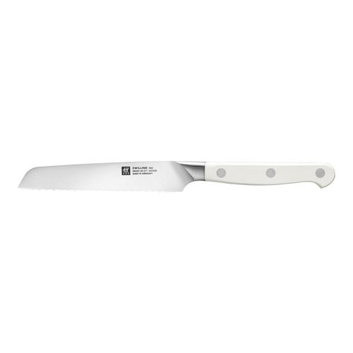 ZWILLING Pro le blanc Couteau universel 13 cm, Blanc, Tranchant en dents de scie Image