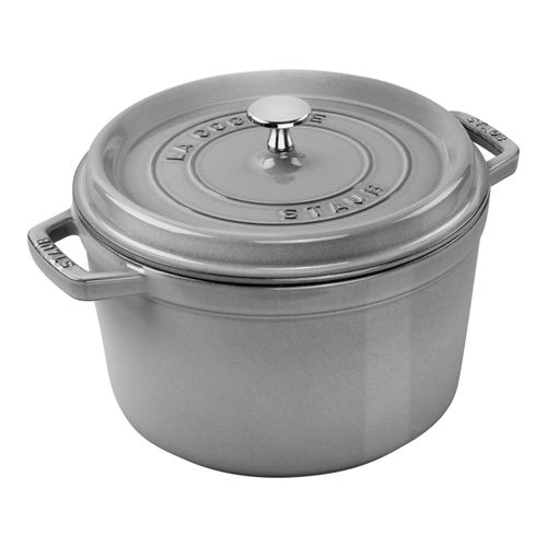 Staub La Cocotte Cocotte tief 24 cm, rund, Graphit-Grau, Gusseisen Image