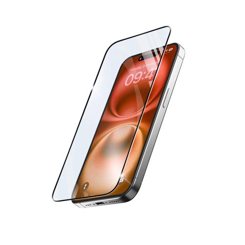 Cellularline Displayschutzglas »FORTIFIED XTREME GLASS«, für Apple iPhone 16, Displayschutzfolie, Schutzfolie, Bildschirmschutz, kratz- & stossfest