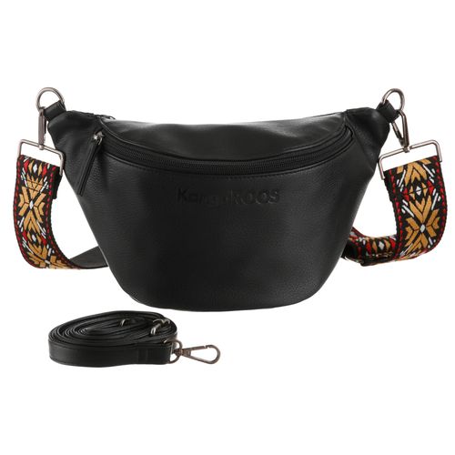 Bauchtasche KANGAROOS, Damen, Gr. B/H/T: 24cm x 17cm x 14cm, schwarz, Lederimitat, Taschen, Schultertasche, Umhängetasche, Handtasche Damen