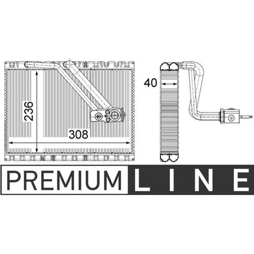 Verdampfer, Klimaanlage MAHLE AE 128 000P