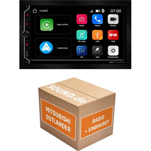 Autoradio Einbaupaket ESX VMX700DAB passend für Mitsubishi Outlander CW0W + Facelift | CarPlay Wireless Android Auto Wireless Bluetooth