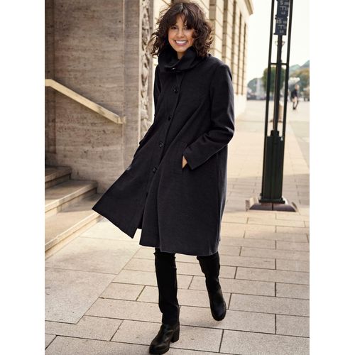 Kurzmantel INSPIRATIONEN, Damen, Gr. 48, schwarz, 100% Polyester, Mäntel