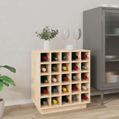 Weinregal 55,5X34X61 Cm Massivholz Kiefer | Farbe: Natur