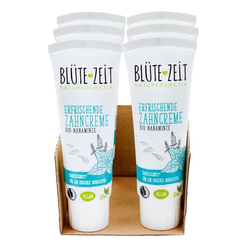 BLÜTE-ZEIT Zahncreme Bio-Nanaminze 75 ml, 6er Pack