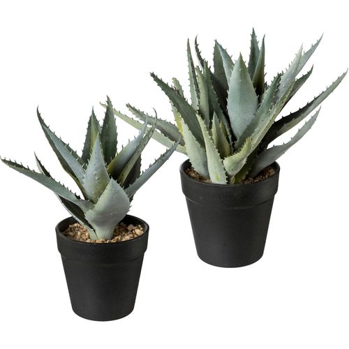Künstliche Zimmerpflanze CREATIV GREEN, grün, 2 St., Kunststoff, Kunstpflanzen, 2er Set