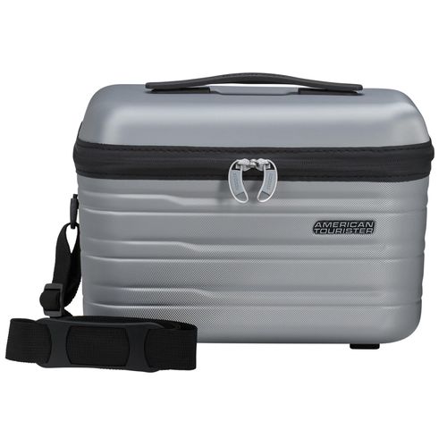 Beautycase AMERICAN TOURISTER "FLASHLINE 27", Gr. B/H/T: 36cm x 27cm x 21,5cm, blau (sky silber), ABS, Taschen, Handgepäck Reisegepäck Beautytasche
