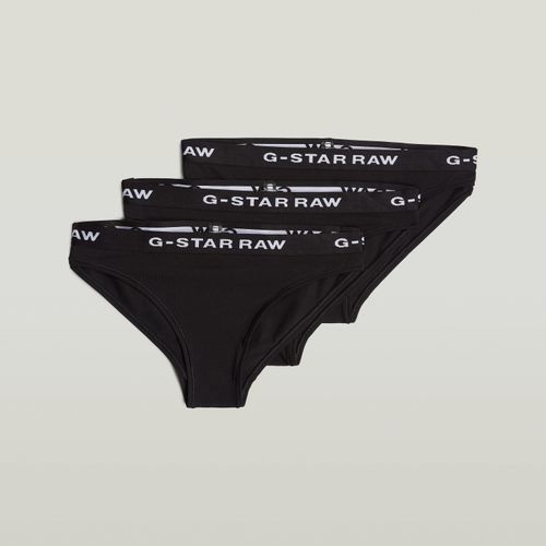 Slip G-STAR, Damen, Gr. S (36), schwarz, Jersey, Obermaterial: 95% Baumwolle, 5% Elasthan, Unterhosen, im Dreierpack