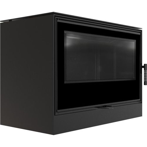Kaminofen aus Stahl KRATKI KARI 95 Ø 180 14 kW schwarz Verkleidung