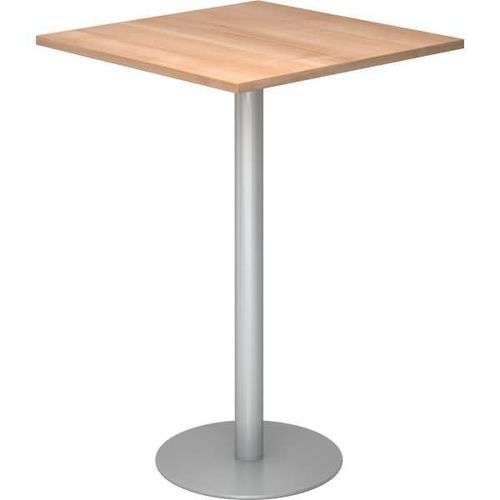 Stehtisch 80x80cm Nussbaum/silber