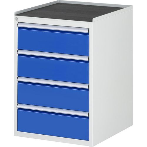 Rau Schubladenschrank m. Anti-Rutsch-Matte 4 Schubl.-L 4x180mm