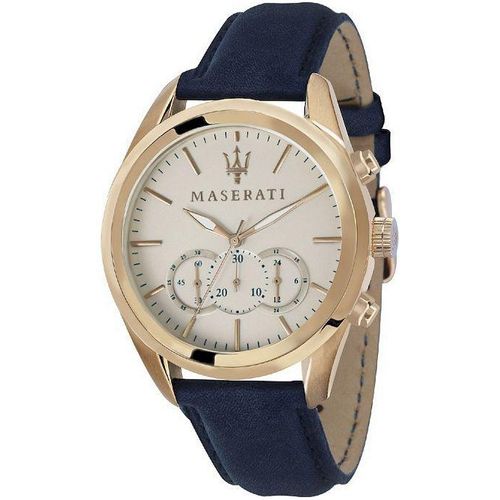 MASERATI Uhr WATCH TRAGUARDO - Roségold - Weiß - Blau/ 45 mm, R8871612016