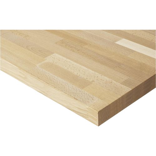 Rau Buche-Massiv-Arbeitsplatte, B1250xT700xS50 mm