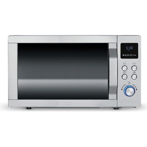 Mikrowelle Grill SEVERIN 20 Liter 2in1 MW 7751 ca. 800 W modernes LED-Display MW 7751 aus Kunststoff, gebürstetsilber Mikrowelle Mikrowelle Mit Grill Grillofen Mikrowellengerät